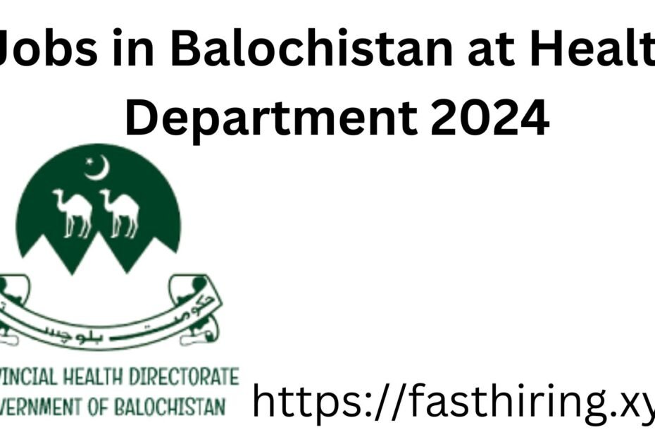 Jobs in Balochistan at Health Department 2024