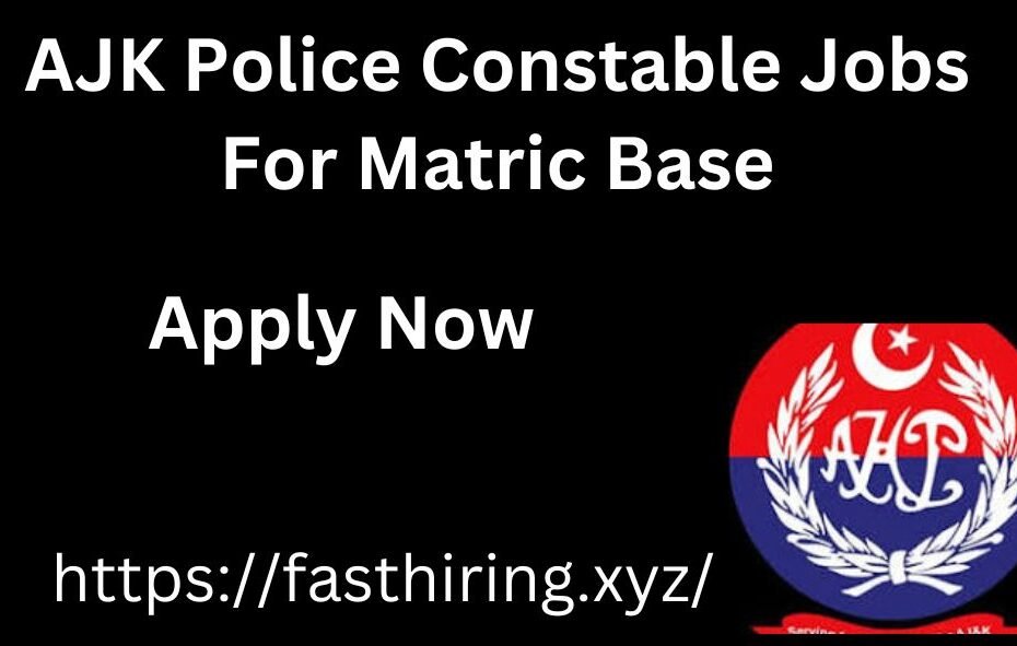 AJK Police Constable Jobs For Matric Base